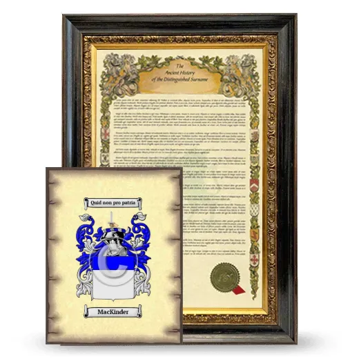 MacKinder Framed History and Coat of Arms Print - Heirloom