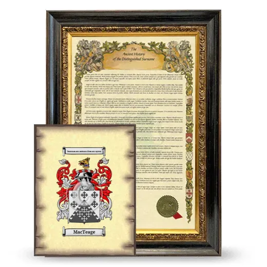 MacTeage Framed History and Coat of Arms Print - Heirloom