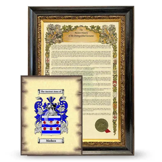 Madara Framed History and Coat of Arms Print - Heirloom