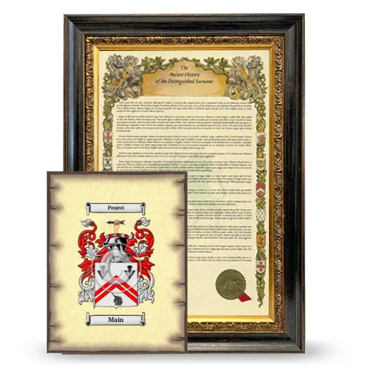 Main Framed History and Coat of Arms Print - Heirloom
