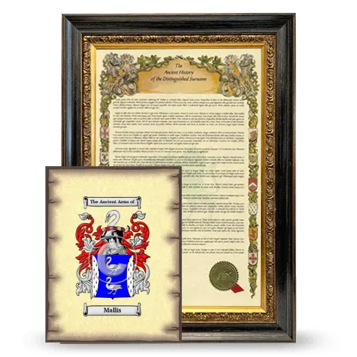 Mallis Framed History and Coat of Arms Print - Heirloom