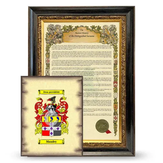 Mandey Framed History and Coat of Arms Print - Heirloom