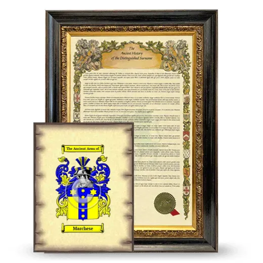 Marchese Framed History and Coat of Arms Print - Heirloom