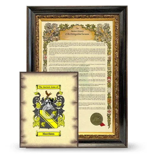Marchion Framed History and Coat of Arms Print - Heirloom