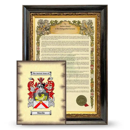 Marcks Framed History and Coat of Arms Print - Heirloom