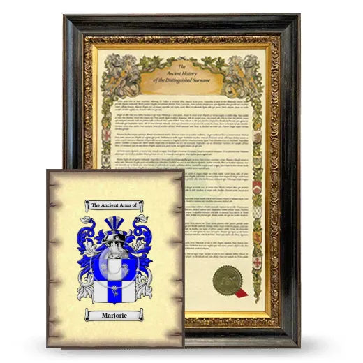 Marjorie Framed History and Coat of Arms Print - Heirloom