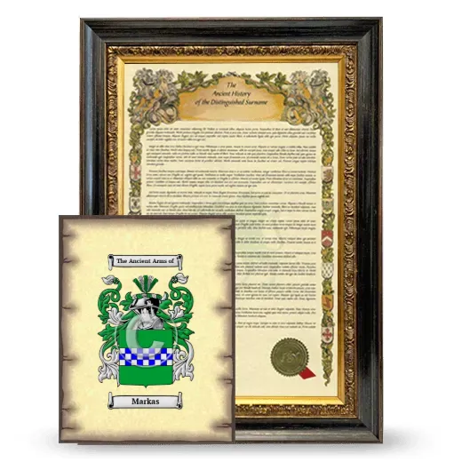 Markas Framed History and Coat of Arms Print - Heirloom