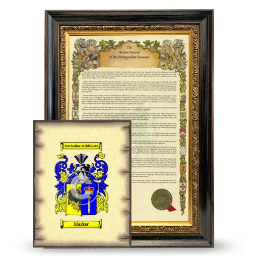 Marker Framed History and Coat of Arms Print - Heirloom