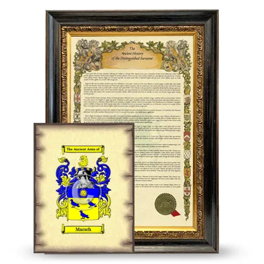 Marsch Framed History and Coat of Arms Print - Heirloom
