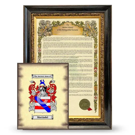 Martindal Framed History and Coat of Arms Print - Heirloom