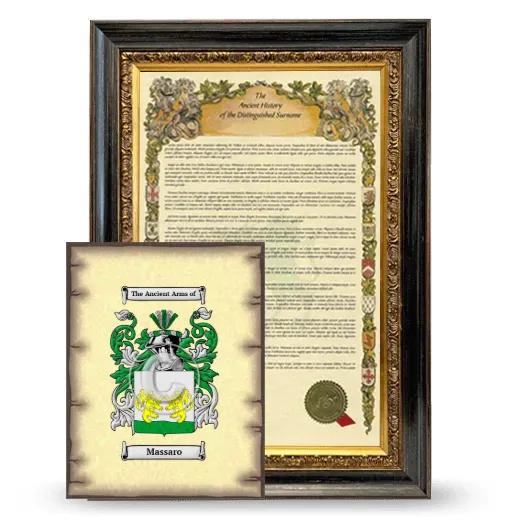 Massaro Framed History and Coat of Arms Print - Heirloom