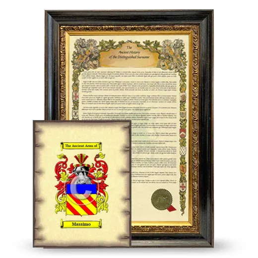 Massimo Framed History and Coat of Arms Print - Heirloom