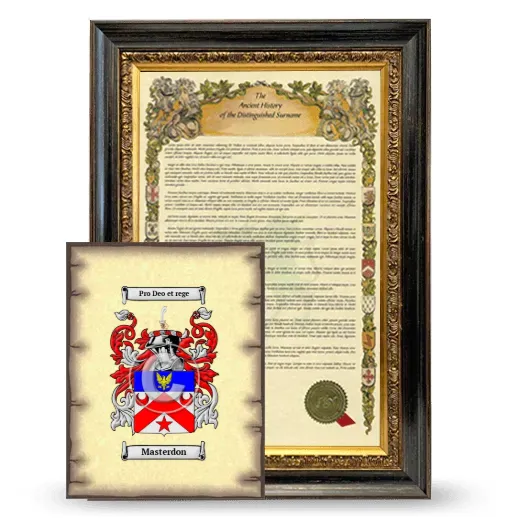 Masterdon Framed History and Coat of Arms Print - Heirloom