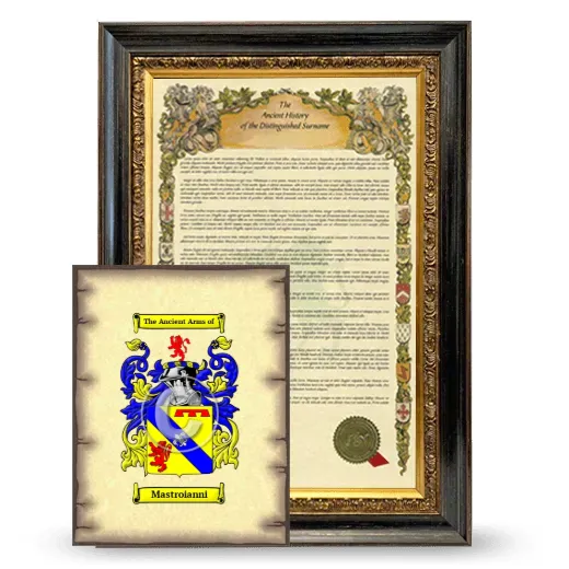 Mastroianni Framed History and Coat of Arms Print - Heirloom