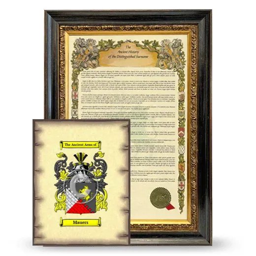 Mauers Framed History and Coat of Arms Print - Heirloom