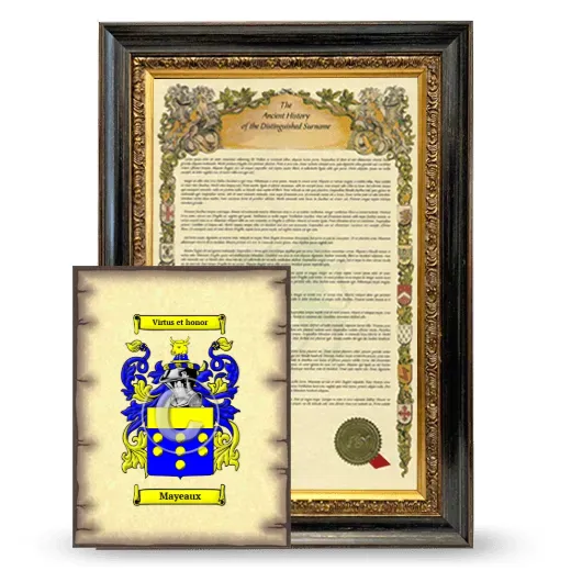 Mayeaux Framed History and Coat of Arms Print - Heirloom