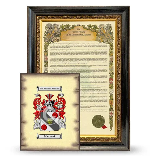Mazzani Framed History and Coat of Arms Print - Heirloom
