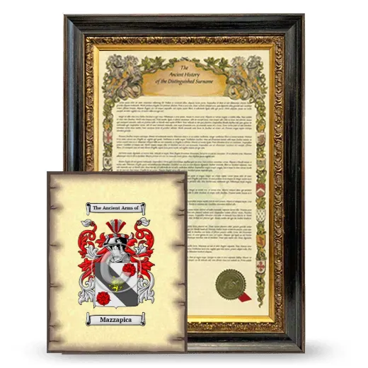Mazzapica Framed History and Coat of Arms Print - Heirloom