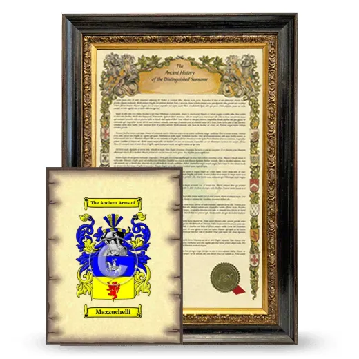 Mazzuchelli Framed History and Coat of Arms Print - Heirloom