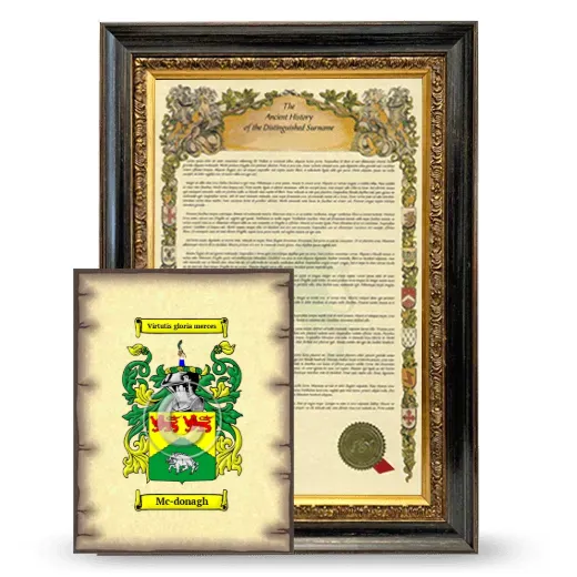 Mc-donagh Framed History and Coat of Arms Print - Heirloom