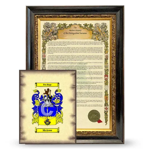 McAvee Framed History and Coat of Arms Print - Heirloom