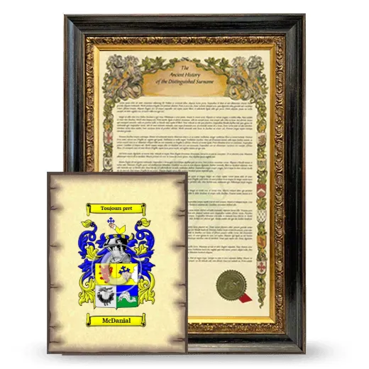 McDanial Framed History and Coat of Arms Print - Heirloom