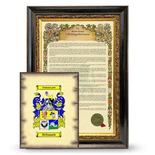 McDannels Framed History and Coat of Arms Print - Heirloom