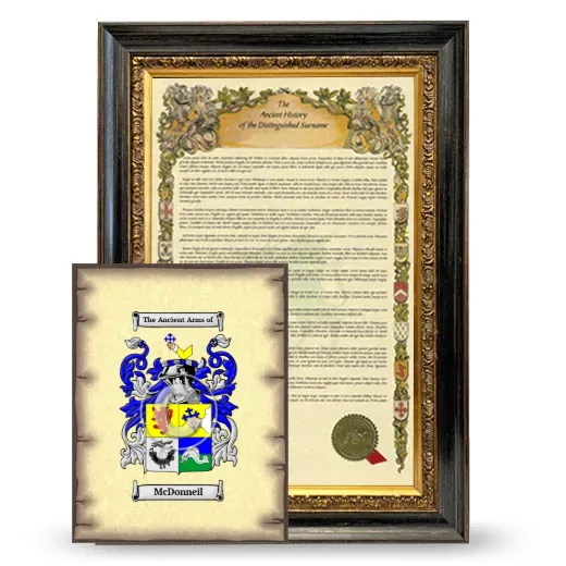 McDonneil Framed History and Coat of Arms Print - Heirloom