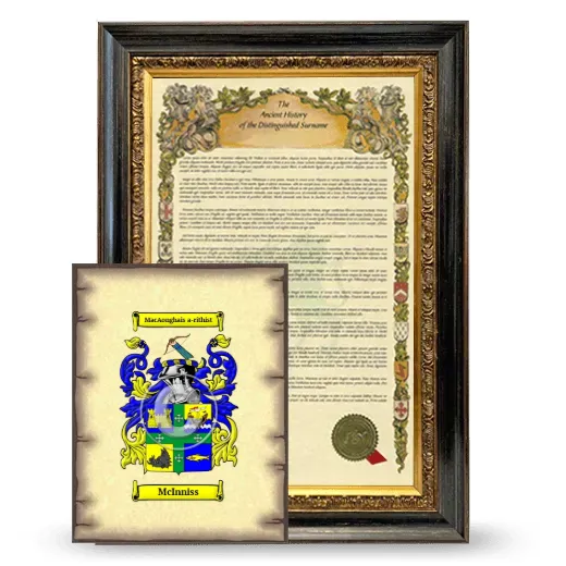 McInniss Framed History and Coat of Arms Print - Heirloom