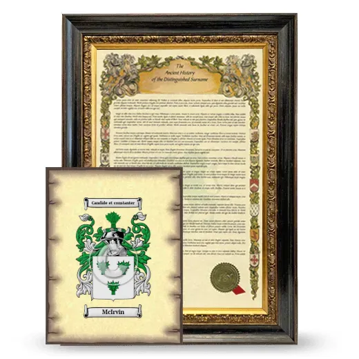 McIrvin Framed History and Coat of Arms Print - Heirloom