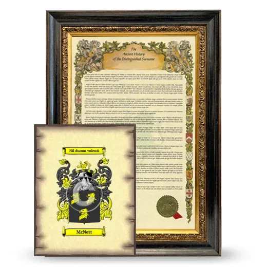 McNett Framed History and Coat of Arms Print - Heirloom