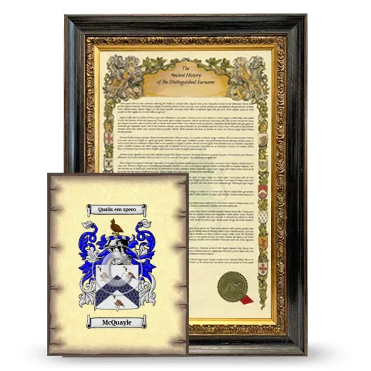 McQuayle Framed History and Coat of Arms Print - Heirloom