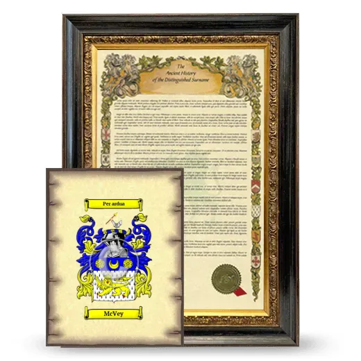McVey Framed History and Coat of Arms Print - Heirloom