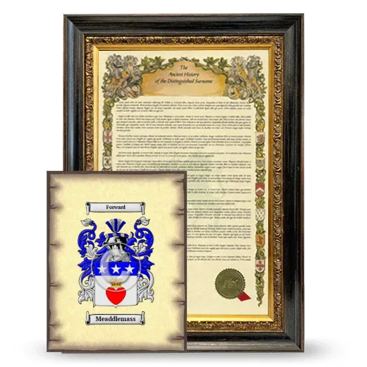 Meaddlemass Framed History and Coat of Arms Print - Heirloom