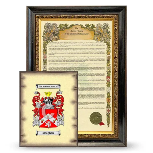 Meaghan Framed History and Coat of Arms Print - Heirloom