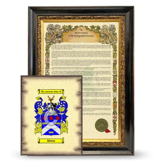 Meese Framed History and Coat of Arms Print - Heirloom