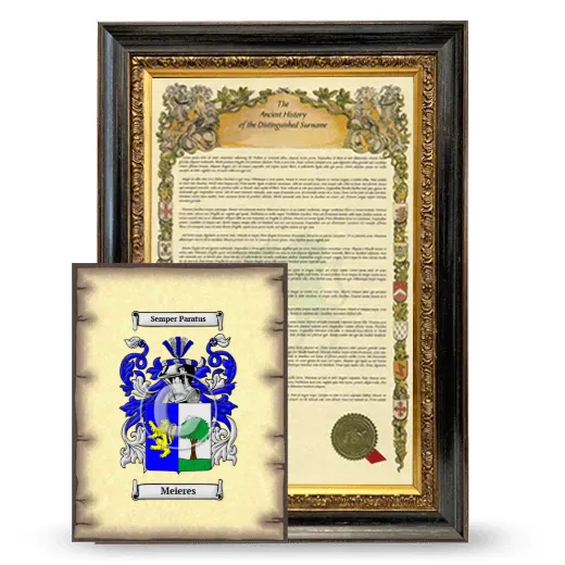 Meieres Framed History and Coat of Arms Print - Heirloom