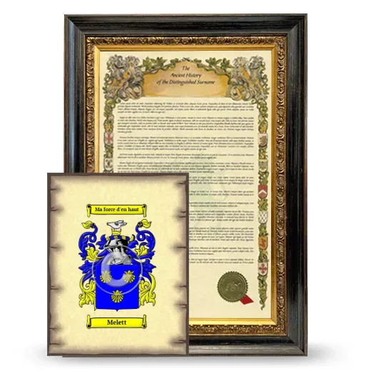 Melett Framed History and Coat of Arms Print - Heirloom