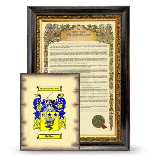 Mellion Framed History and Coat of Arms Print - Heirloom