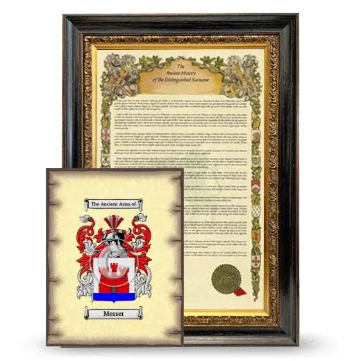 Messer Framed History and Coat of Arms Print - Heirloom