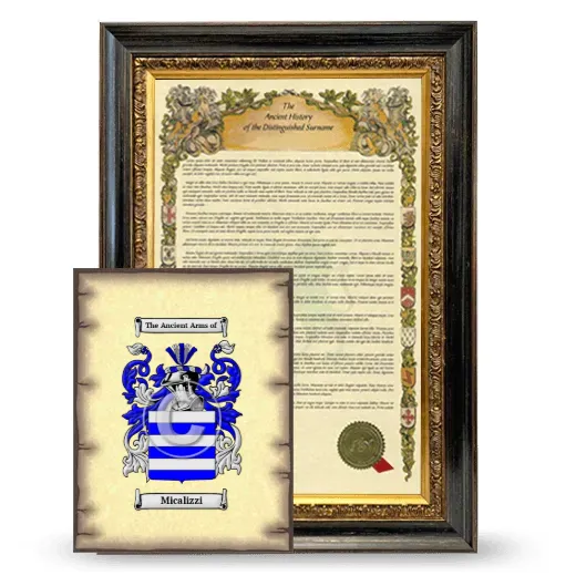 Micalizzi Framed History and Coat of Arms Print - Heirloom