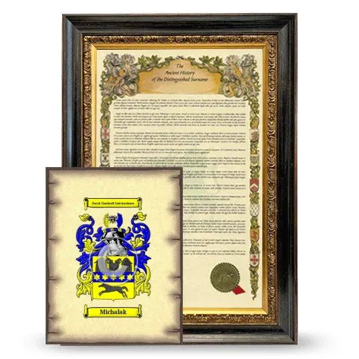 Michalak Framed History and Coat of Arms Print - Heirloom