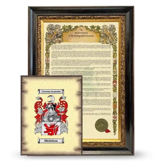 Michelson Framed History and Coat of Arms Print - Heirloom