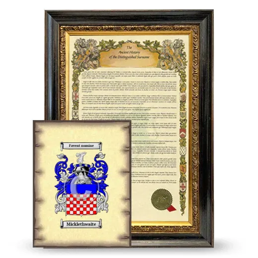 Micklethwaite Framed History and Coat of Arms Print - Heirloom