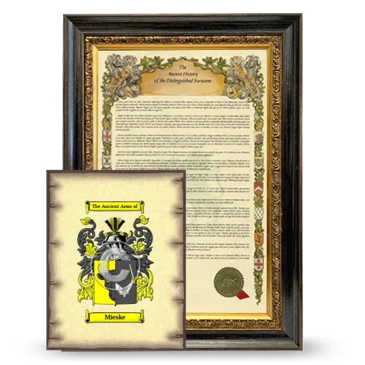 Mieske Framed History and Coat of Arms Print - Heirloom