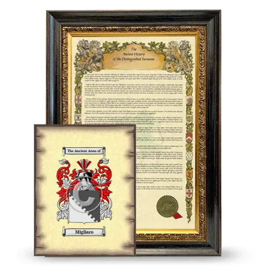 Migliaro Framed History and Coat of Arms Print - Heirloom