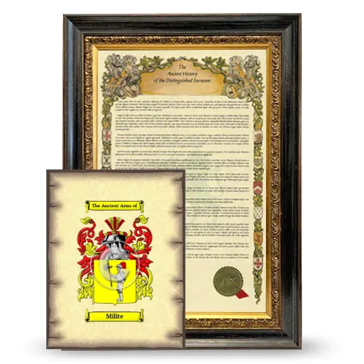 Milite Framed History and Coat of Arms Print - Heirloom