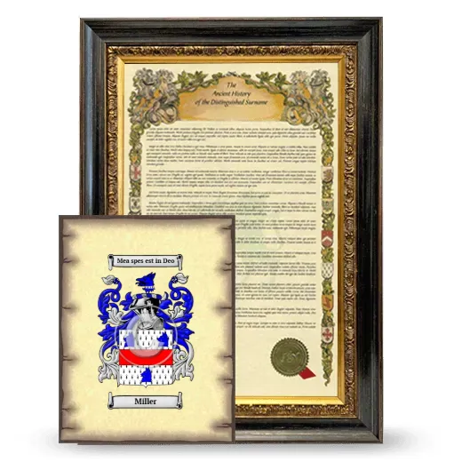 Miller Framed History and Coat of Arms Print - Heirloom