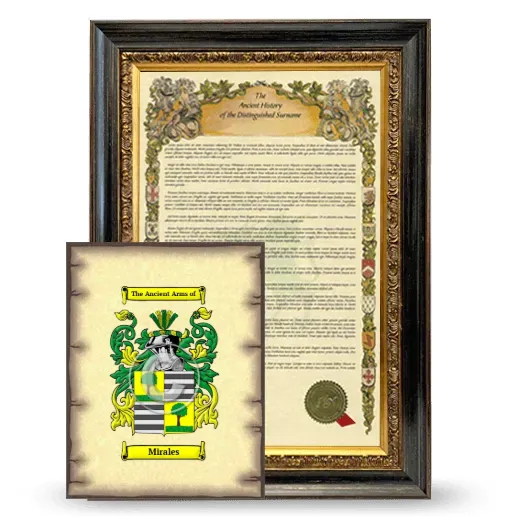 Mirales Framed History and Coat of Arms Print - Heirloom