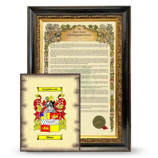 Miras Framed History and Coat of Arms Print - Heirloom